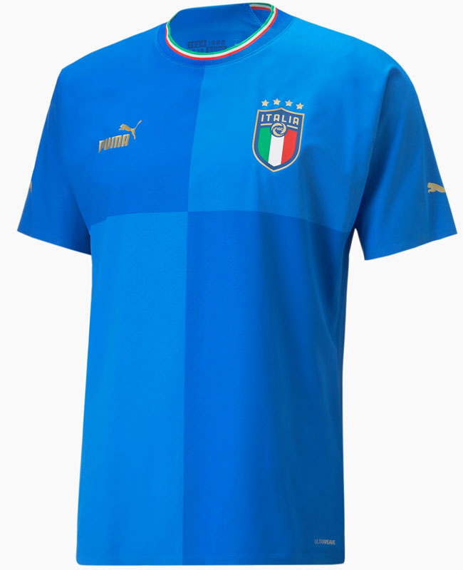 イタリア代表、2022新ユニフォームを発表！W杯優勝を祝う「4分割」デザイン