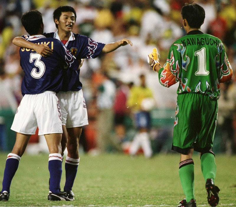 98フランスワールドカップ 日本代表ユニフォーム 城JO 炎 - サッカー 