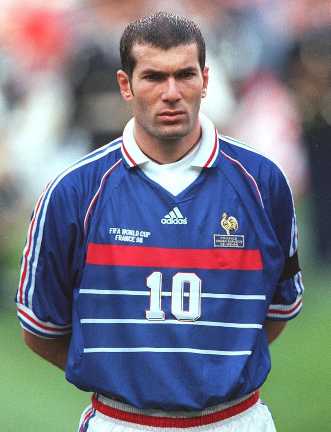 フランス代表 ジダン ユニフォーム 98年 ワールドカップ ゲームシャツ