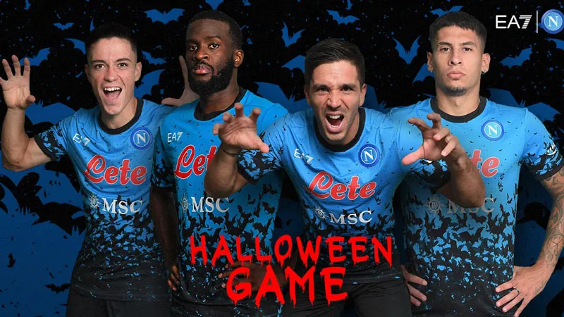 コウモリびっしり！ナポリが「ハロウィンを祝う」スペシャルユニフォームを発表 ｜Qoly サッカーニュース