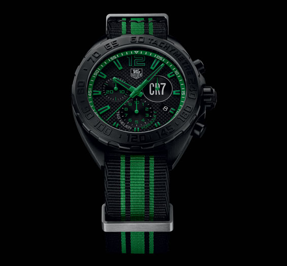 タグ ホイヤー Cr7 限定腕時計がお披露目 グリーンが鮮やか