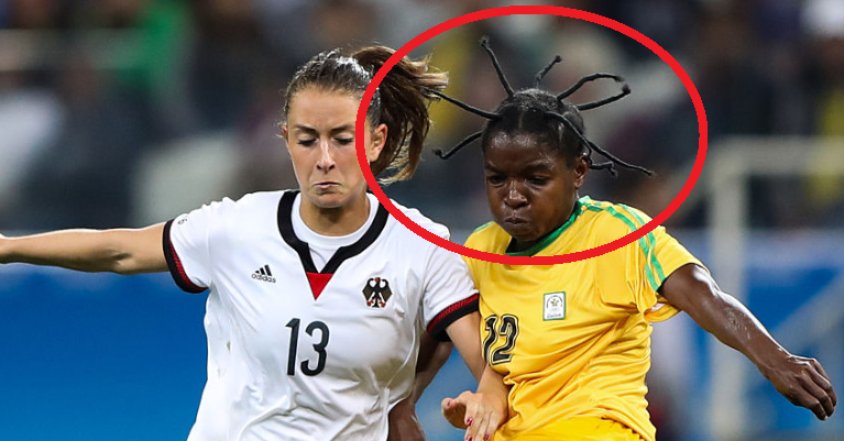リオ五輪 サッカー開幕 とんでもない髪形 の女子選手がいた